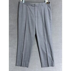 NEW Cremieux Pants 38x29 Gray Loro Piana Italian Wool Pleated Trousers Classic